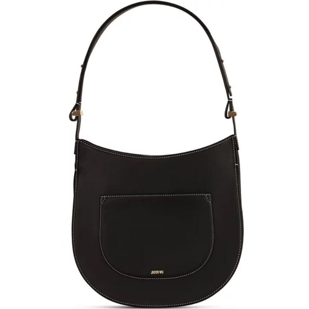 JASON WU Elsa smooth leather women's shoulder bag - BLACK